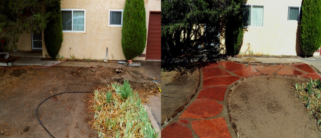 Path Before & After - GM Landscapes Albuquerque