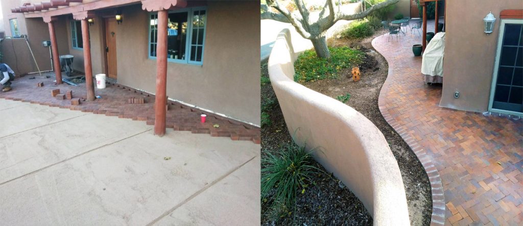 Dolland Patio Before and After - GM Landscapes Albuquerque