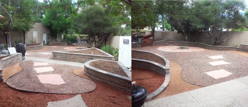 Mallott Backyard Makeover After - Two Views - GM Landscapes Albuquerque
