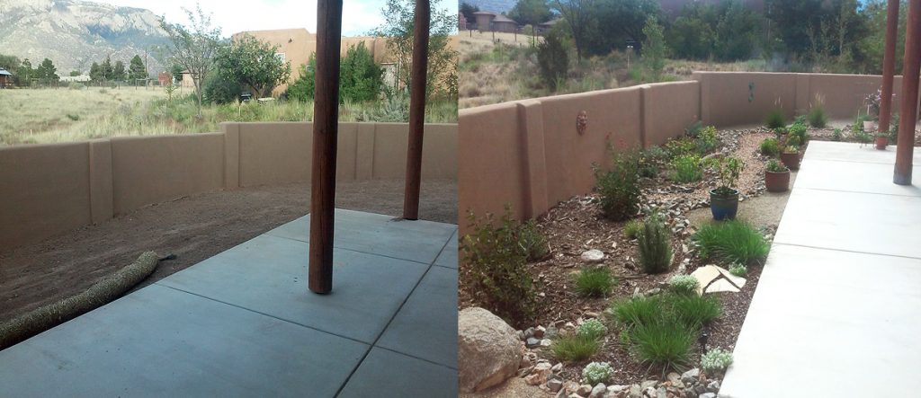 Ontevaros Garden Before & After - GM Landscapes Albuquerque