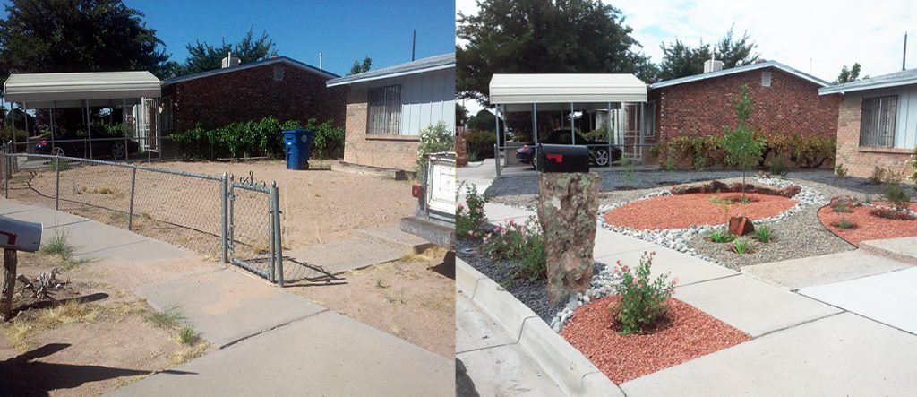 York Yard Makeover Before & After - GM Landscapes Albuquerque
